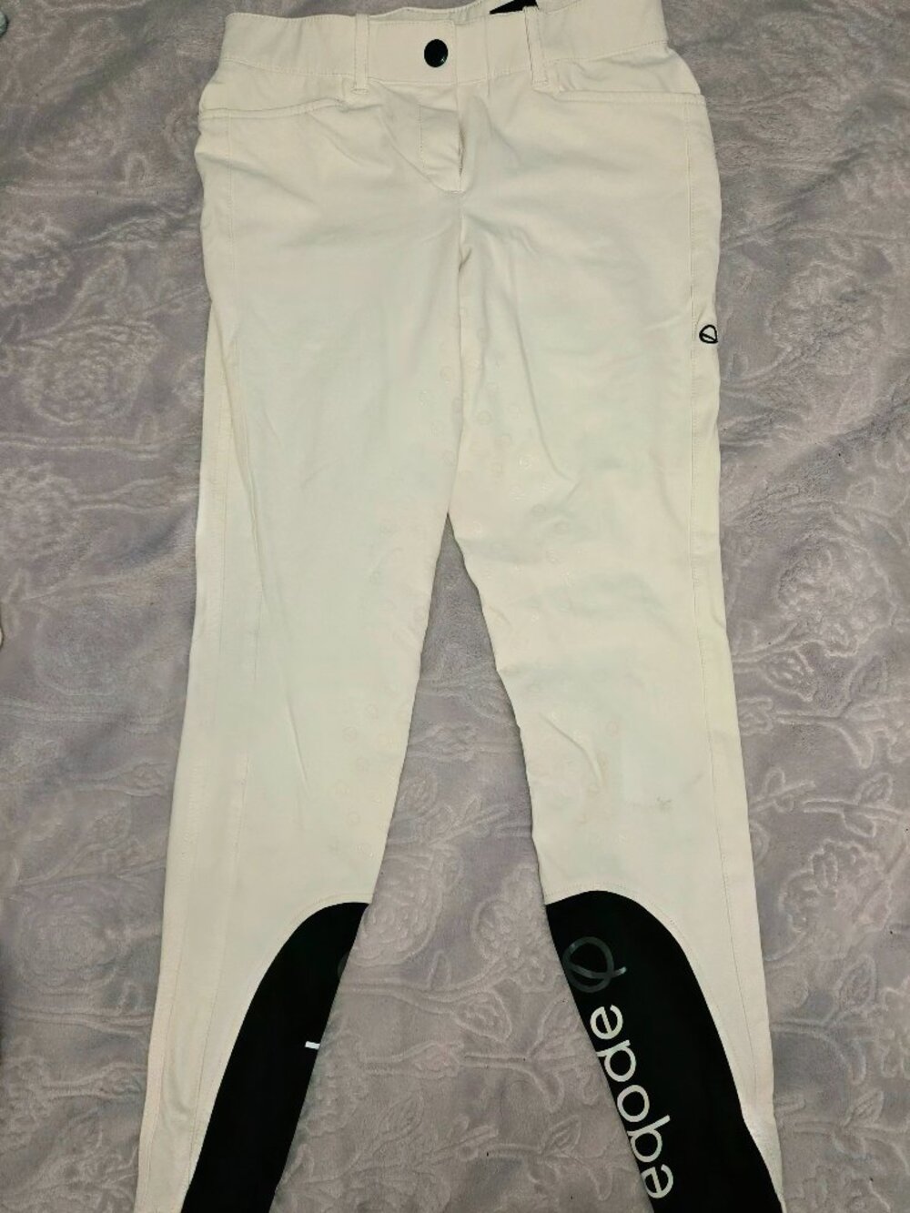 EQODE by Equiline White Full Seat Grip Riding Breeches Ladies 40